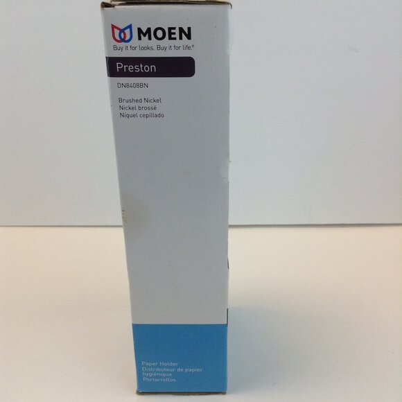 MOEN "Preston" DN8408BN Brushed Nickel Toilet Paper Holder - Picture 9 of 10